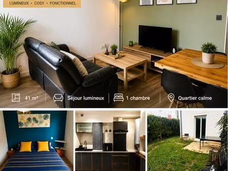bel appartement t2 avec jardin