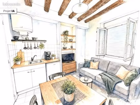 studio 1 pièce 15 m²