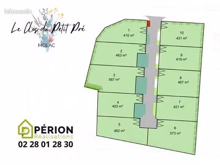 ? terrains constructibles viabilisés à molac (56) – à partir de 37 500