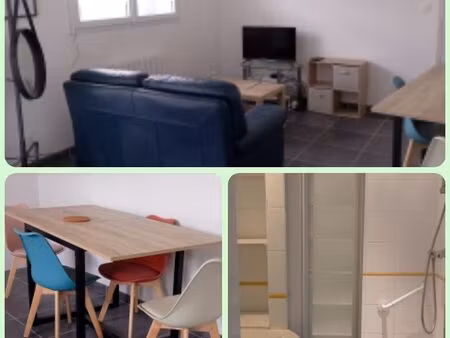 t3 meublé avec petite cour