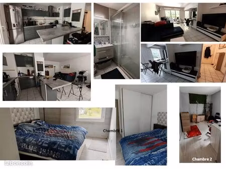 appartement t3 63 m2 avec terrasse -rés. sécurisée et piscine