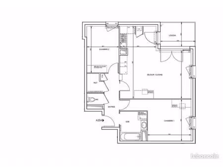 appartement 3 pieces 66m² + loggia
