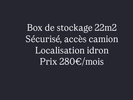 box de stockage 22m2