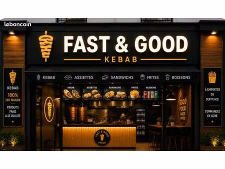 restaurant fast-food à vendre – emplacement gare
