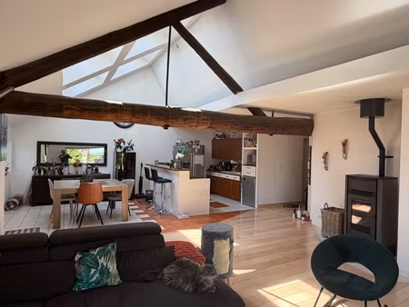 loft contemporain  160m2  4 chambres - terrasse  jardin avec piscine et garage