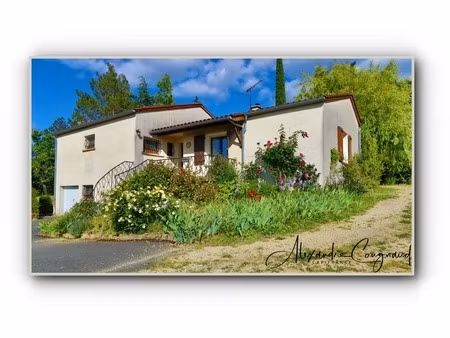 a vendre dourgne (81) - maison de 106 m²  3 chambres  avec grand terrain arboré et demi so