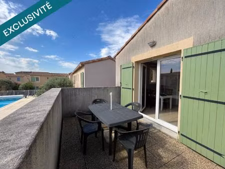 agréable t2 avec balcon vue piscine – résidence le mas des arènes à mouriès