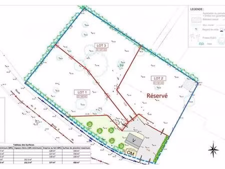terrain à bâtir de 399 m² au bourg de mouguerre