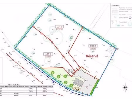 terrain à bâtir de 431 m² au bourg de mouguerre