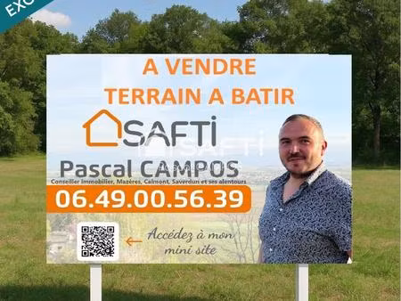 terrain constructible de 1562m²  quartier calme