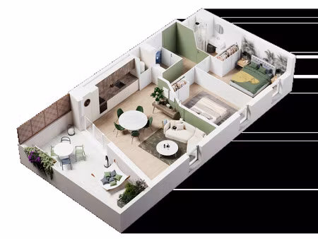 vente appartement 3 pièces 74 m² cers (34420)