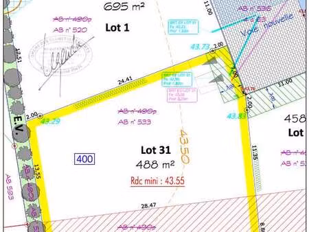 vente terrain à châteaubourg (35220) : à vendre / 741m² châteaubourg
