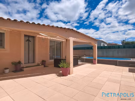 gigean: villa t4 en r+1 de 114m² env.  garage  piscine