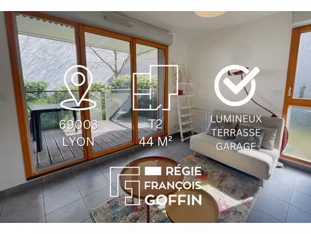 t2 meuble avec balcon et garage - lyon 3