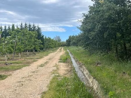 terrain rare avec eau dans un canal