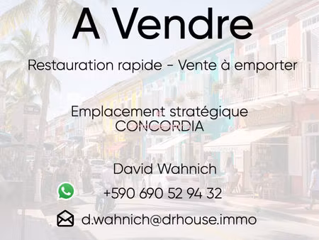 à vendre - fonds de commerce de restauration à emporter - saint-martin en partie française
