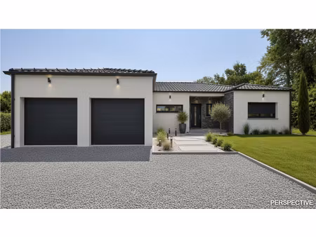 maison contemporaine avec double garage
