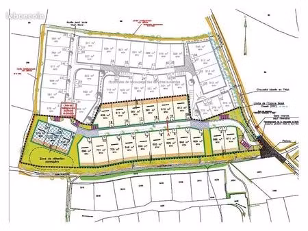 terrain 510 m² parne sur roc