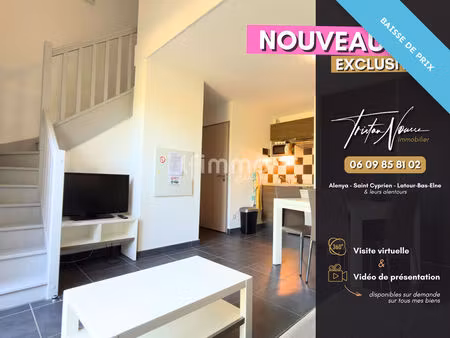 maison t2 34 m2 en résidence avec piscine - latour bas elne