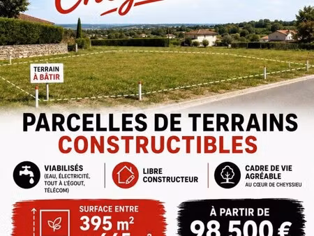 en vente terrain non constructible – 105 500 € |cheyssieu