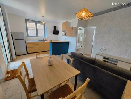 appartement rénové à louer meublé  3 pièces  terrasse et place de parking