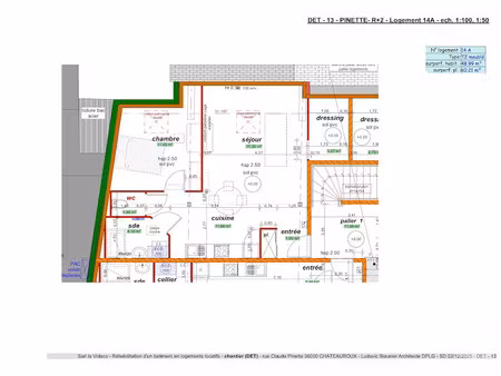 location appartement 2 pièces 48.99 m² à chateauroux (36000)  685 €
