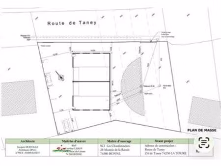 terrain artisanal viabilisé – 1500 m² – la tour (74250)