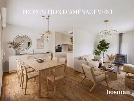 maison dans rue privée - 5 pièces de 100 m² avec patios - rue paul langevin  saint-ouen-su