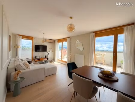 dardilly – attique t4 (87m²) toit-terrasse 30m² – vue alpes & monts d'or