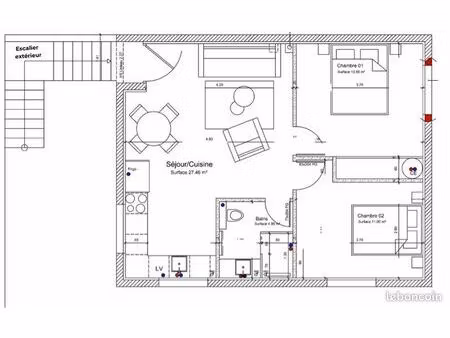 appartement t3 mas blanc les alpilles
