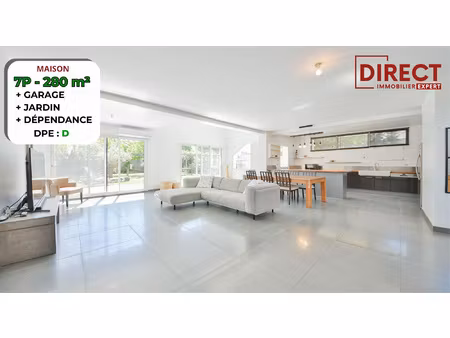 maison 7p + jardin + garage + dependance