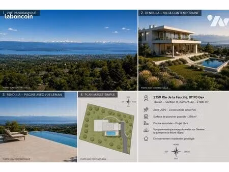 terrain 2980 m² gex