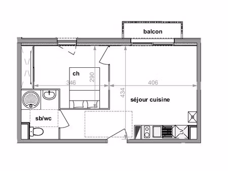 t2 neuf avec balcon et parking