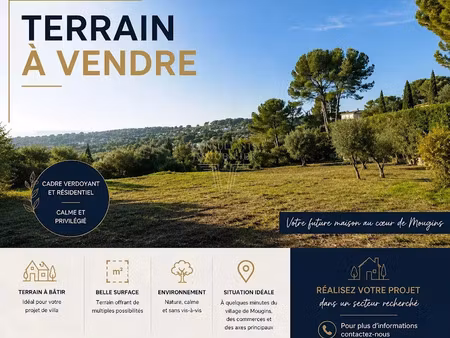 vente terrain à batir 3500 m² à mougins (06250)  530 000 €