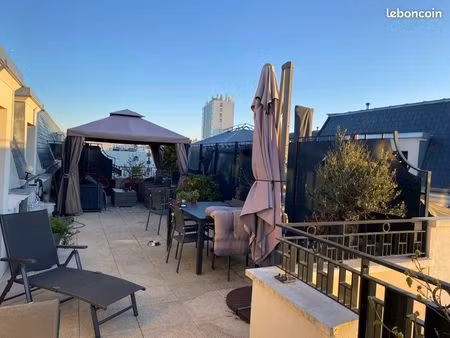 residence de standing - 4p 80m2 & 80m2 de terrasse sans vis à vis - dernier étage - 2 park