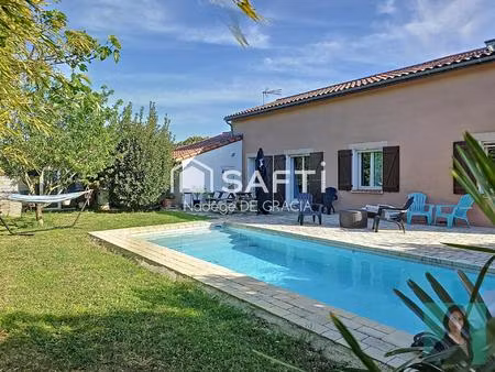 maison t6 144 m2 avec piscine & garage centre baziege