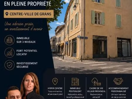 pleine propriété immeuble mixte prêt à exploiter grans centre ville