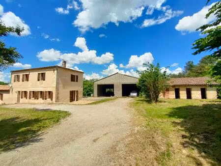 propriete : maison en pierre 150 m² + echoppe 120 m² + hangar 230 m² - terrain 1 hectare