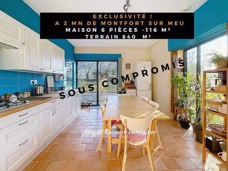 maison de charme 7 pièces  116 m2  sans travaux  aux portes de montfort