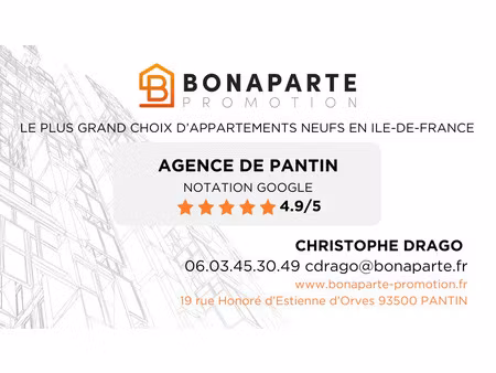 vente appartement 3 pièces 92 m² neuilly-sur-marne (93330)