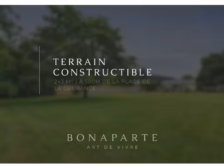 exclusivité/ a 500m de la plage/ terrain 243m2