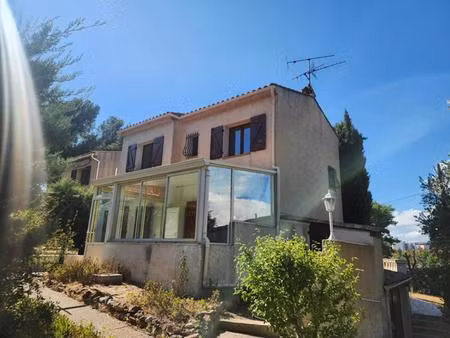 maison boulouris 4 pièces 82 m2- veranda- sous-sol- jardin