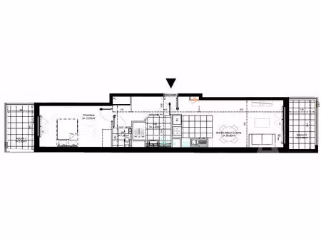 vente appartement 2 pièces  49.90m²  sainte