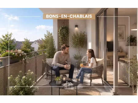 vente appartement neuf 2 pièces 43m2 bons-en-chablais - 234500 € - surface privée