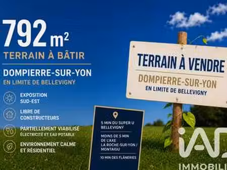 vente terrain à dompierre-sur-yon (85170) : à vendre / 792m² dompierre-sur-yon