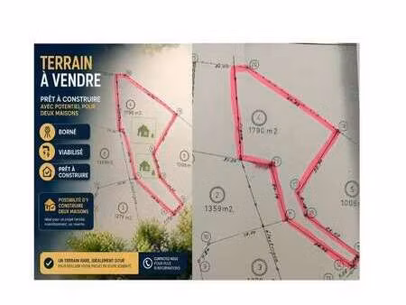vente terrain à conteville (76390) : à vendre / 1790m² conteville