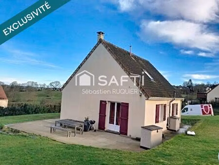 maison avec 3 chambres de 95m2 et 1206m2 sur parcelle en suisse normande