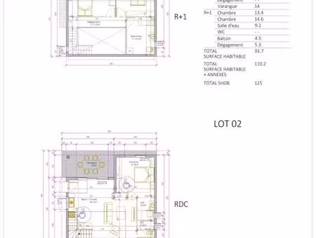 villa t4 en r+1 - bagatelle sainte-suzanne