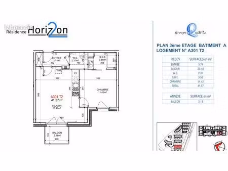 appartement t2/f2 récent hôpital sud amiens
