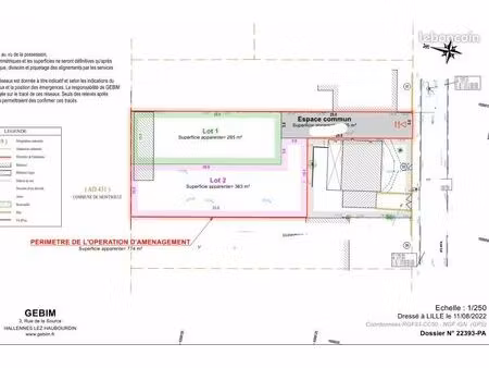 terrain 363 m² montsoult